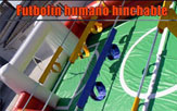 Inflatable human foosball