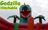 Godzilla inflatable slide